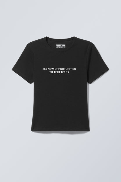 WEEK 1 BABY TEE BLACK