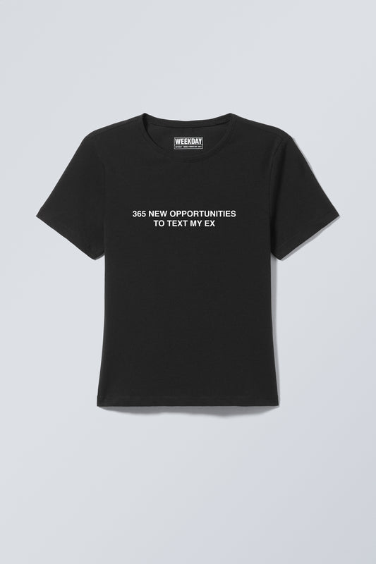 WEEK 1 BABY TEE BLACK