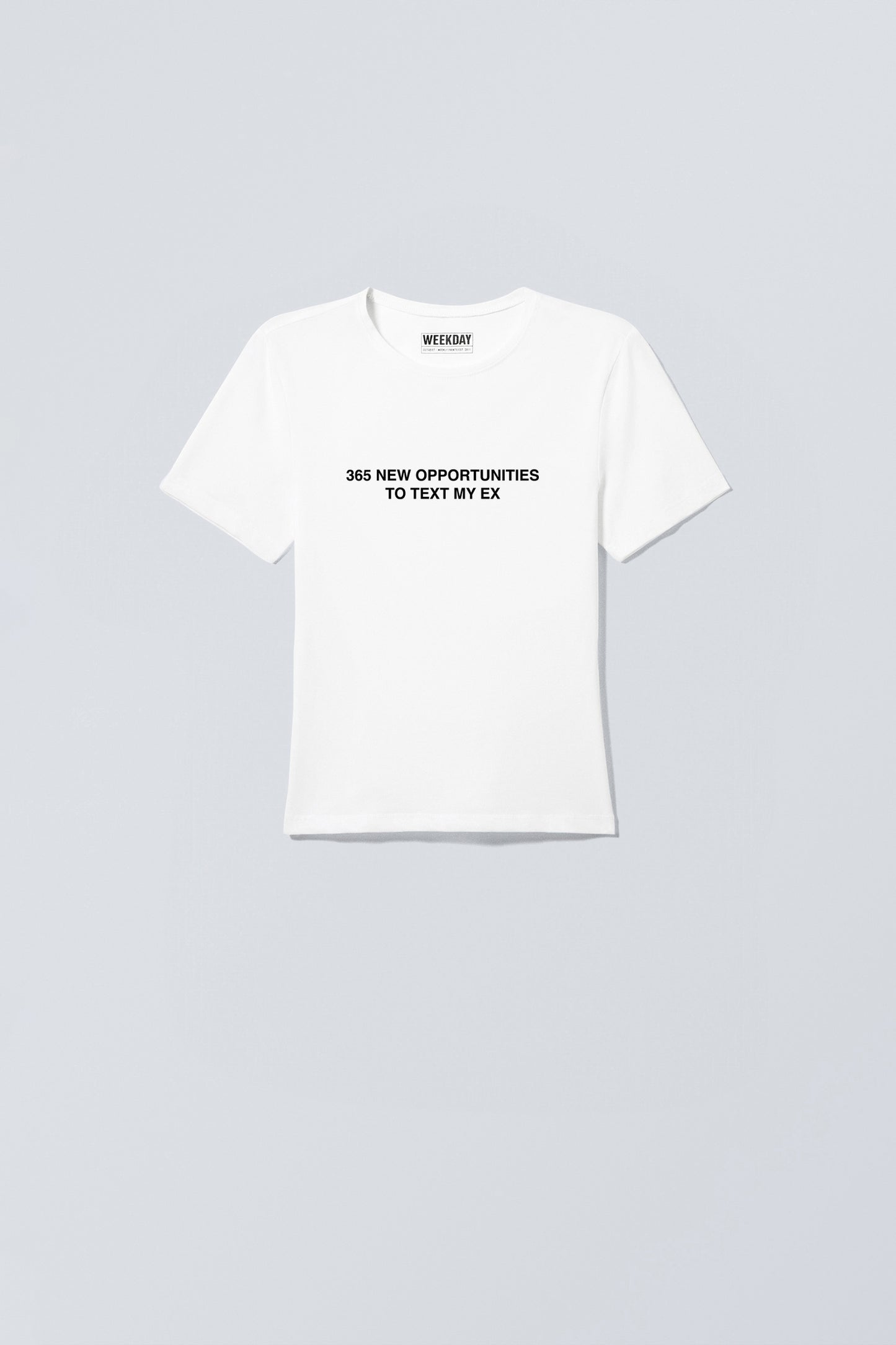 WEEK 1 BABY TEE WHITE