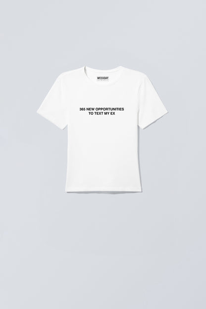 WEEK 1 BABY TEE WHITE