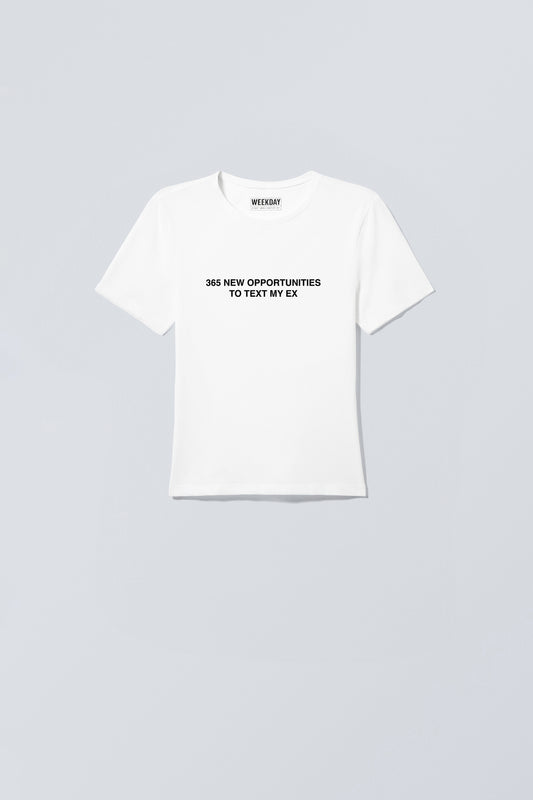 WEEK 1 BABY TEE WHITE