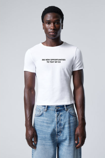 WEEK 1 BABY TEE WHITE